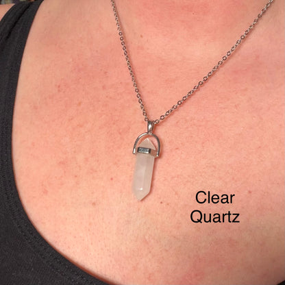 Natural Double Terminated Crystal Necklace - Multiple Stone Options