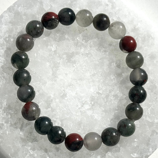 African Bloodstone Bracelets from South Africa (8mm Bead)