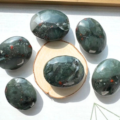 One (1) African Bloodstone Palm Stone