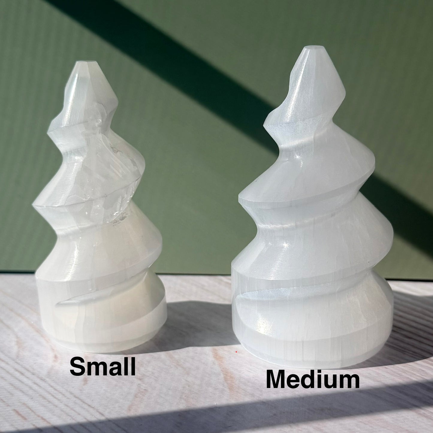 Selenite Spiral Tower | Satin Spar | Selenite Crystal