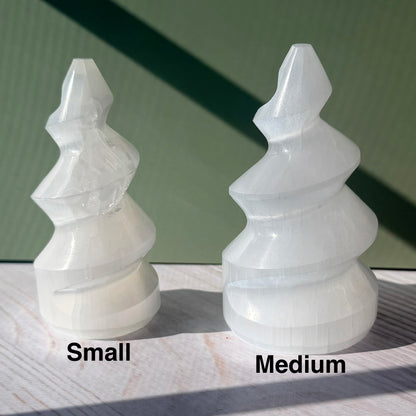 Selenite Spiral Tower | Satin Spar | Selenite Crystal