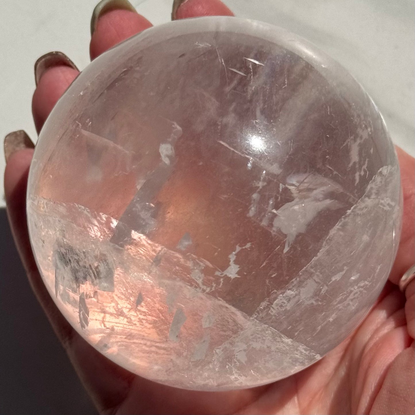 Gorgeous High Quality Optical Calcite "Iceland Spar" Sphere