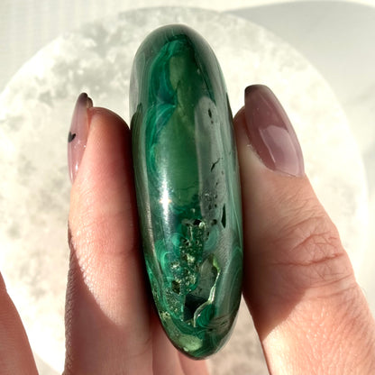 Malachite Palm Stone | Option D