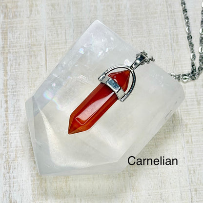 Natural Double Terminated Crystal Necklace - Multiple Stone Options