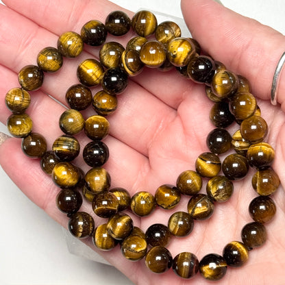 One (1) Golden Tiger’s Eye Bracelet (8mm Bead)
