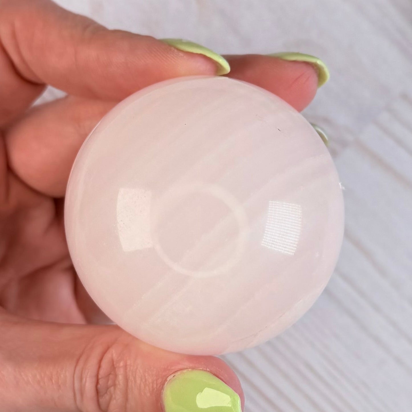 UV Reactive Mangano Calcite Sphere | Option B