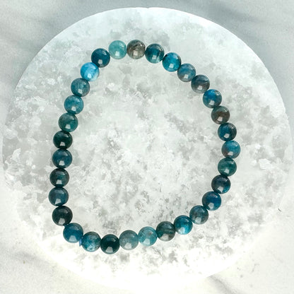 One (1) Blue Apatite Bracelet from Brazil