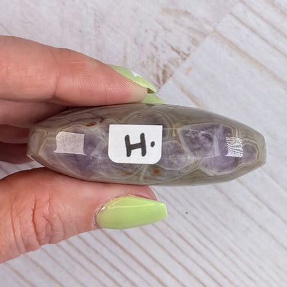 Crazy Lace Amethyst Palm Stone from Mexico | Option I
