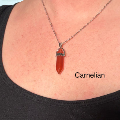 Natural Double Terminated Crystal Necklace - Multiple Stone Options