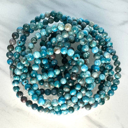One (1) Blue Apatite Bracelet from Brazil