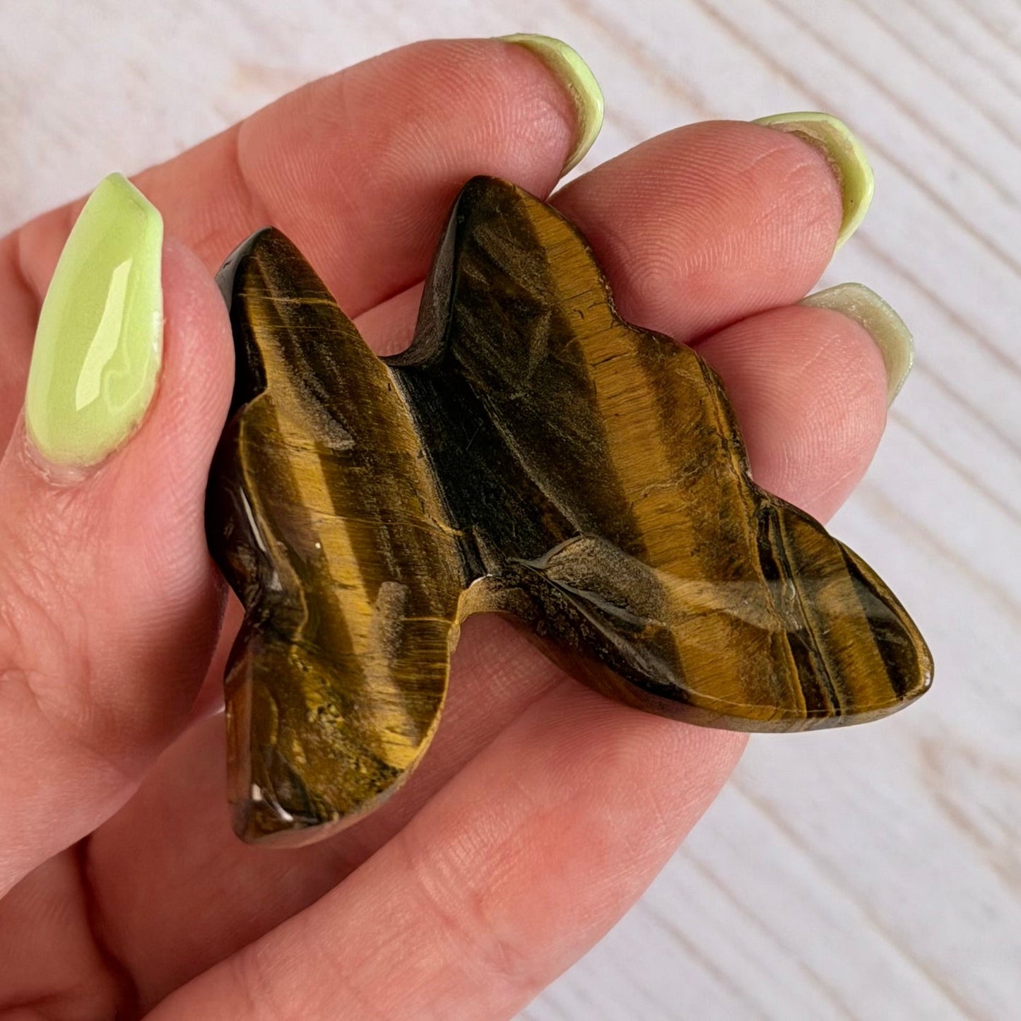 Golden Tiger’s Eye Butterfly Carving