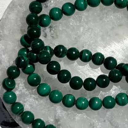 One (1) Malachite Bracelet (6mm Bead)