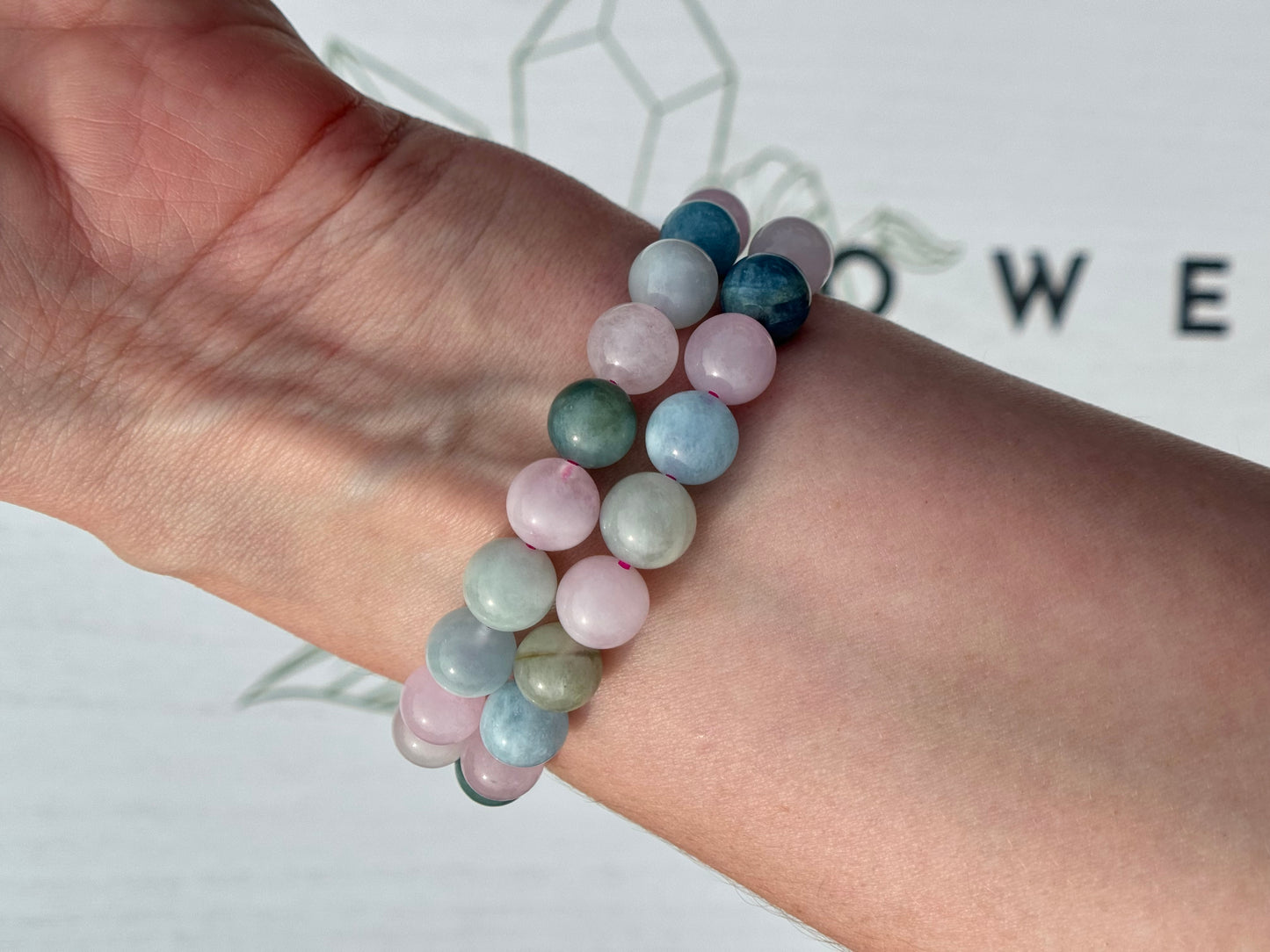 Morganite Bracelets from Brazil (9mm Bead)