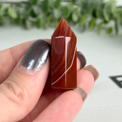 One (1) Mini Carnelian Tower