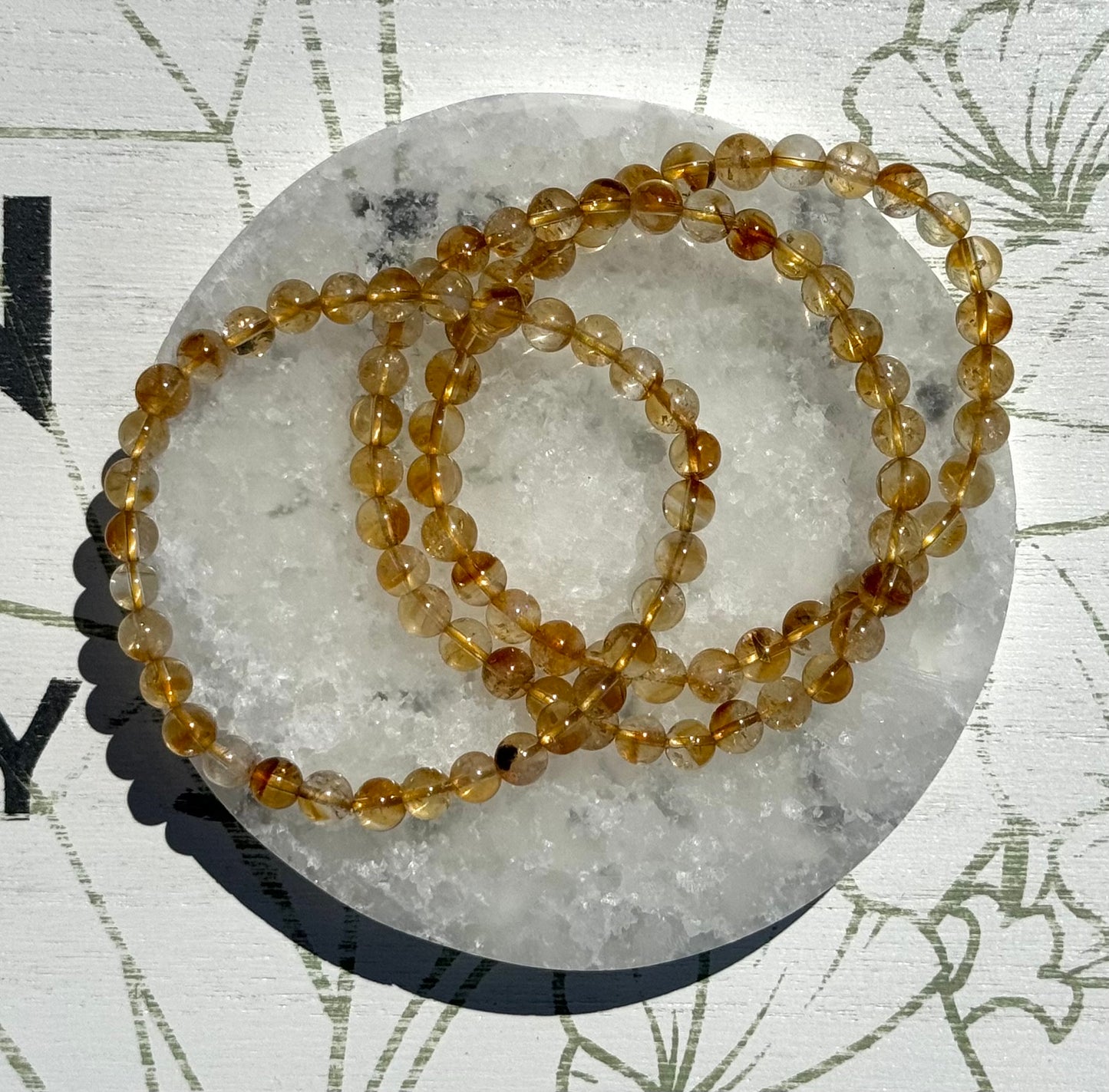 Citrine Bracelet from Brazil (6mm Bead)