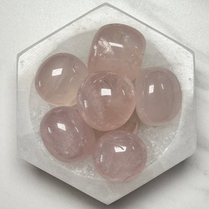 One (1) High Quality Rose Quartz Tumble from Brazil