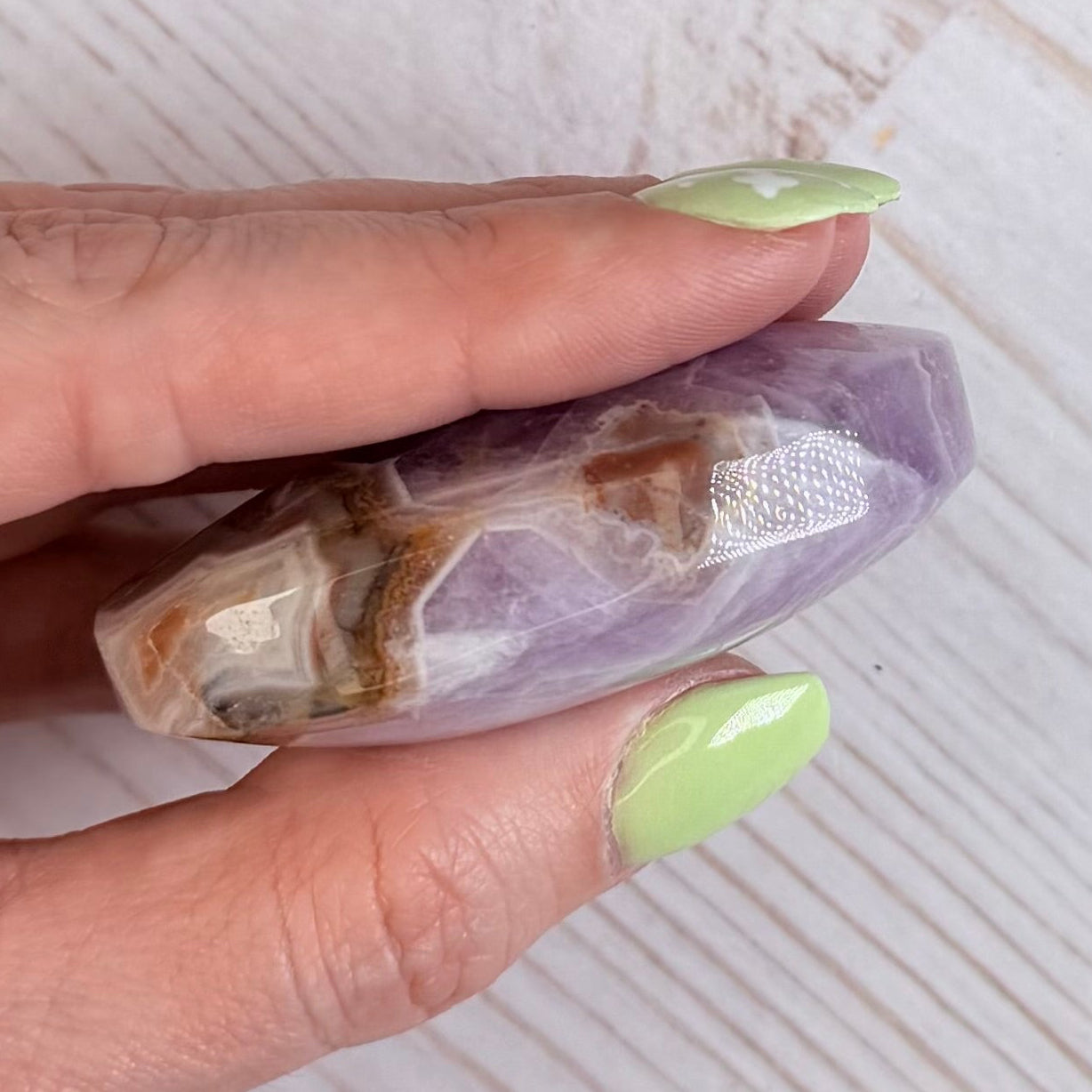 Crazy Lace Amethyst Palm Stone from Mexico | Option D