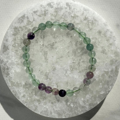 One (1) Fluorite Bracelet (6mm Bead)