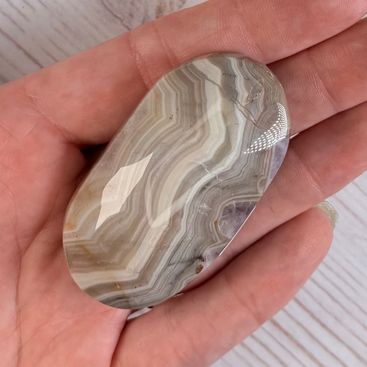 Crazy Lace Amethyst Palm Stone from Mexico | Option I