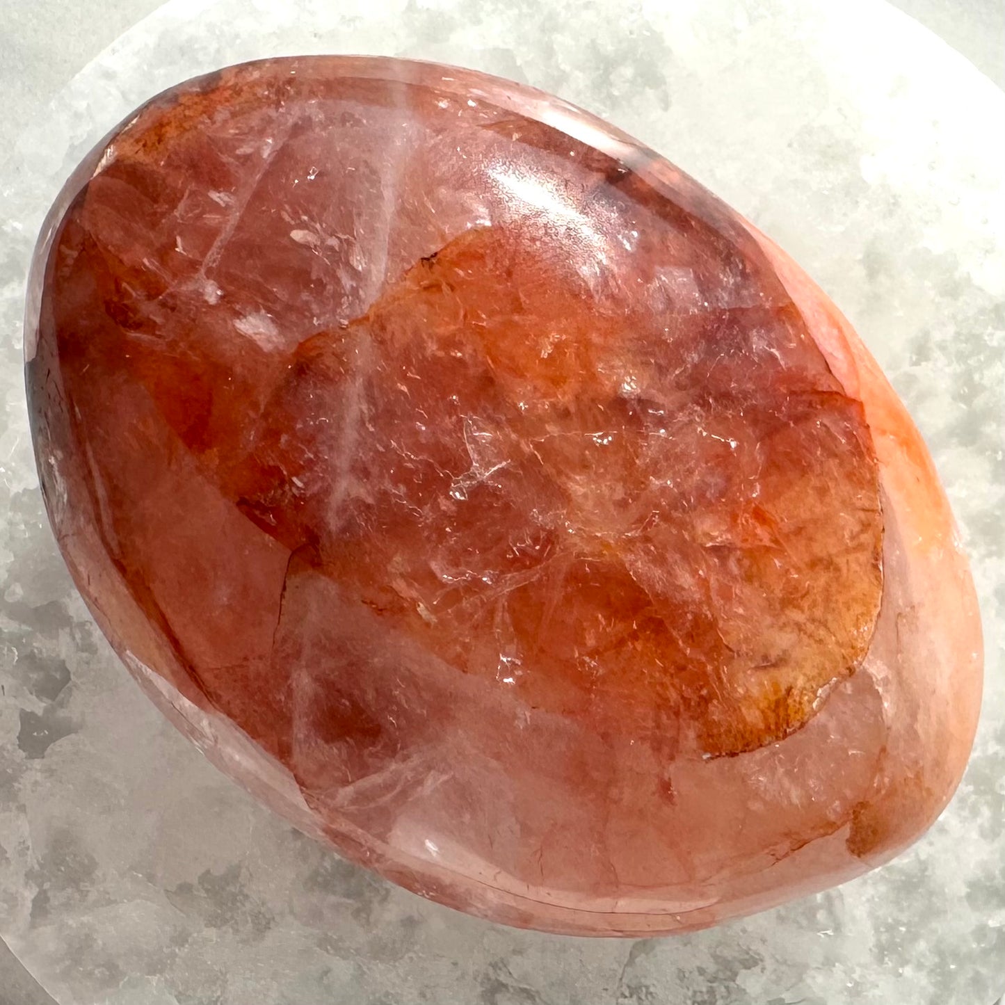 Fire Quartz Palm Stone E
