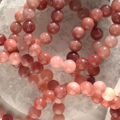 One (1) Pink Aventurine Bracelet from Brazil (8mm)