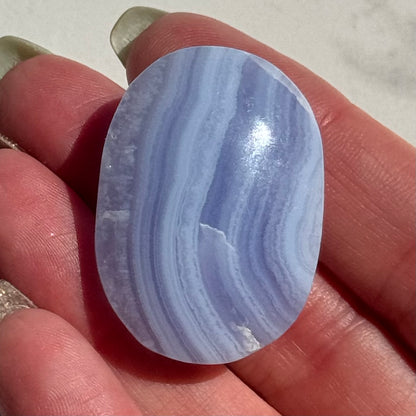 Gorgeous High Quality Blue Lace Agate Mini Palm | Option B