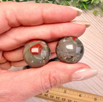 One (1) African Bloodstone Mini Sphere