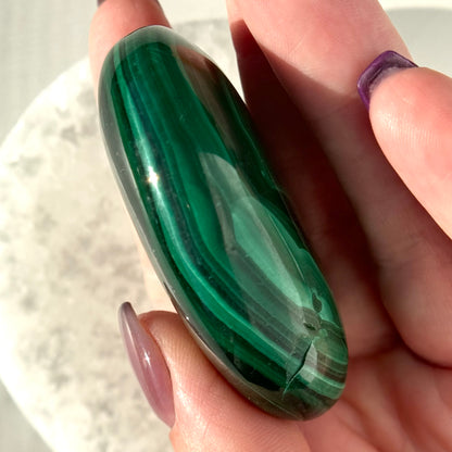 Malachite Palm Stone | Option B