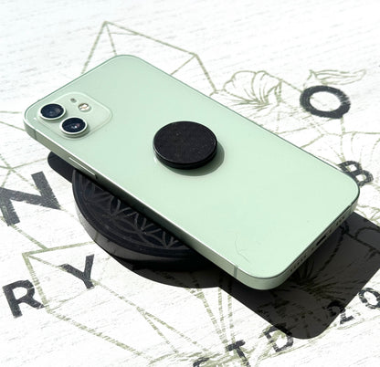 EMF Blocking Flower of Life Engraved Shungite Tile from Russia (10cm Round)