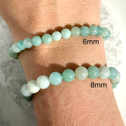 One (1) Caribbean Calcite Bracelet (8mm Bead)