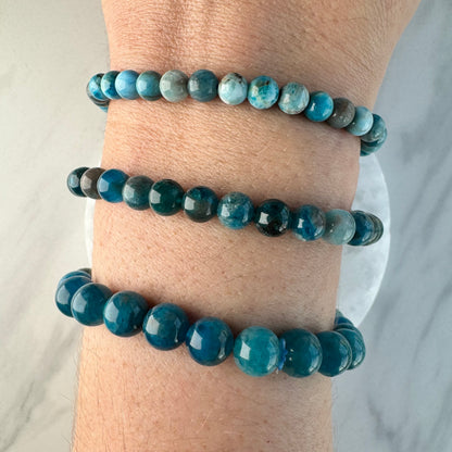 One (1) Blue Apatite Bracelet from Brazil