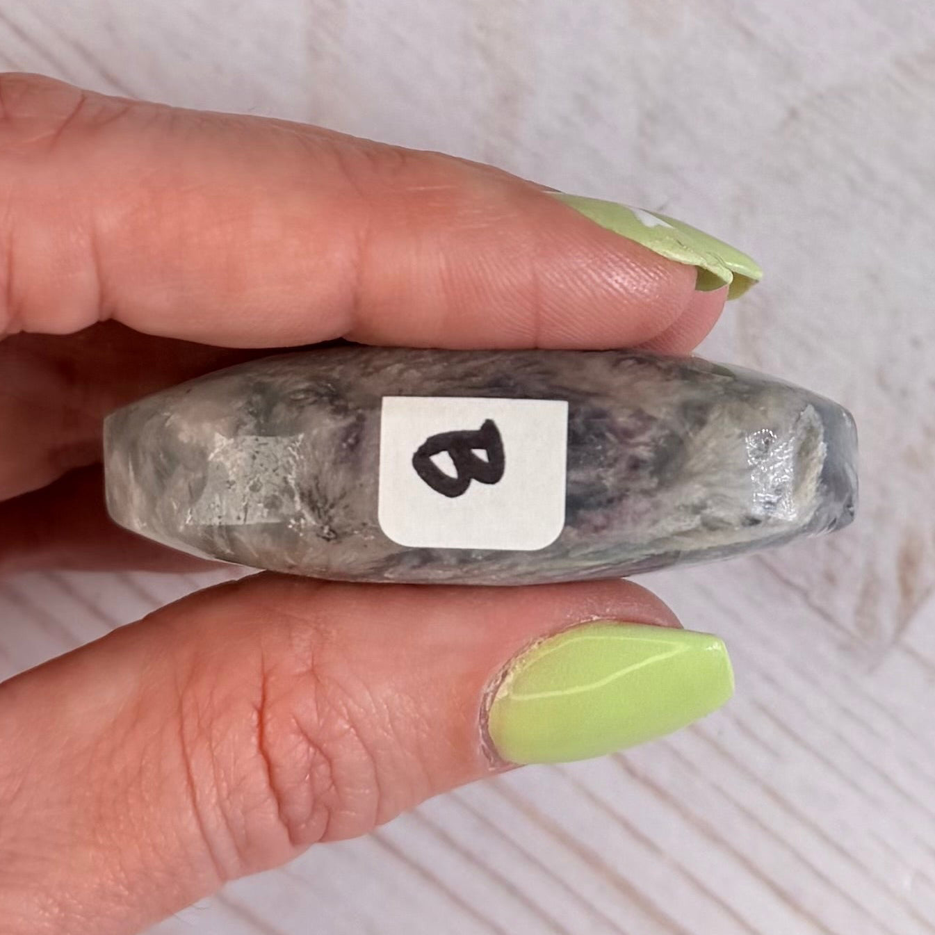Snowflake Fluorite Palm Stone | Option B