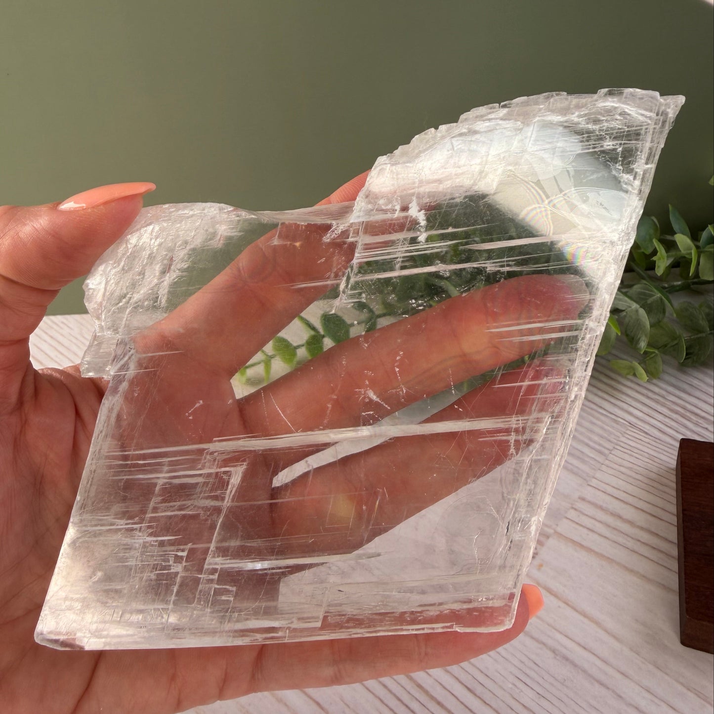 Stunning Crystal Clear Selenite Slab from Morocco