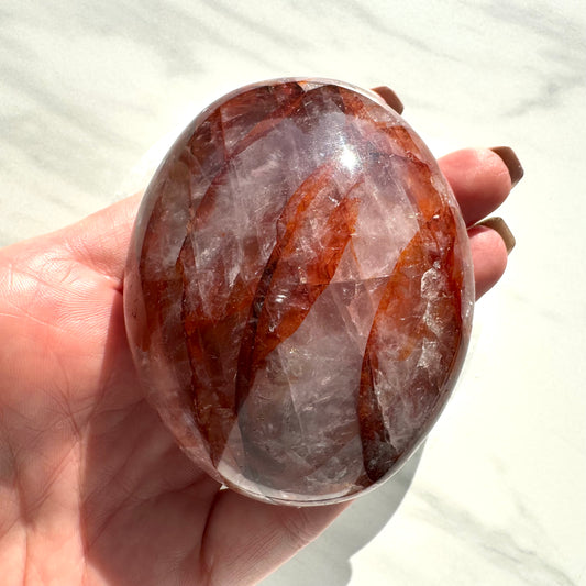 Fire Quartz Palm Stone A