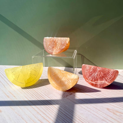 Calcite Citrus Slice Crystal Carving | Choose Your Stone