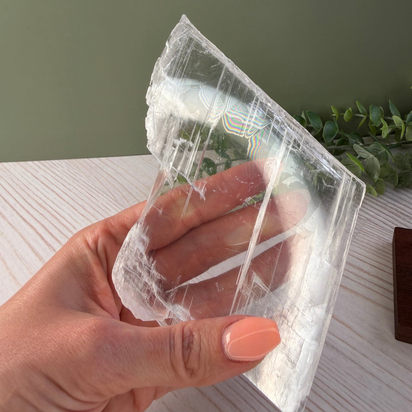 Stunning Crystal Clear Selenite Slab from Morocco