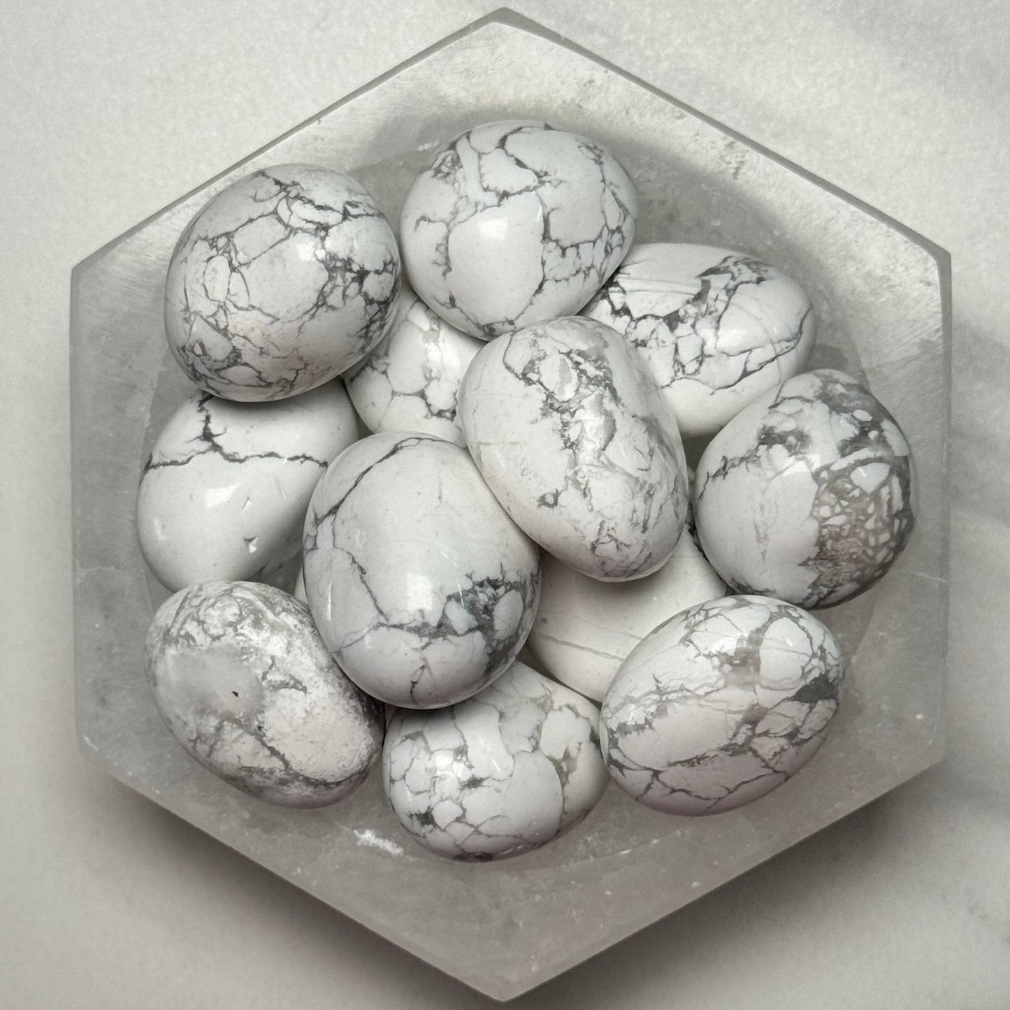 One (1) High Quality Howlite Tumble from South Africa