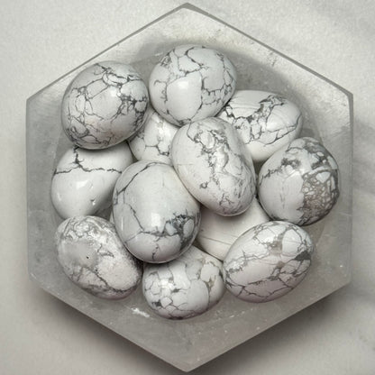 One (1) High Quality Howlite Tumble from South Africa