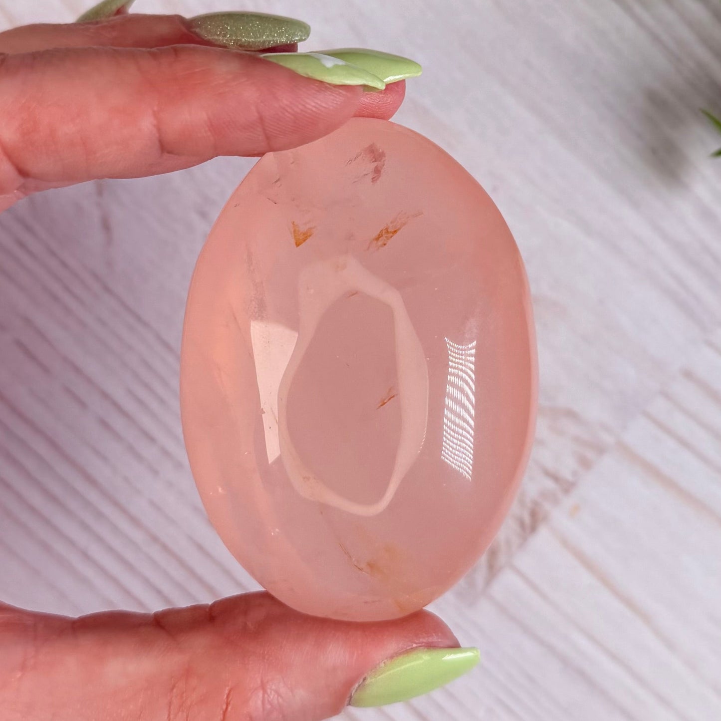 Rose Quartz Palm Stone - AA+ Grade | Option C