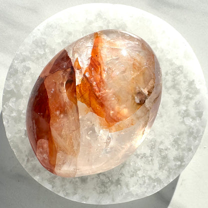 Fire Quartz Palm Stone | Option B