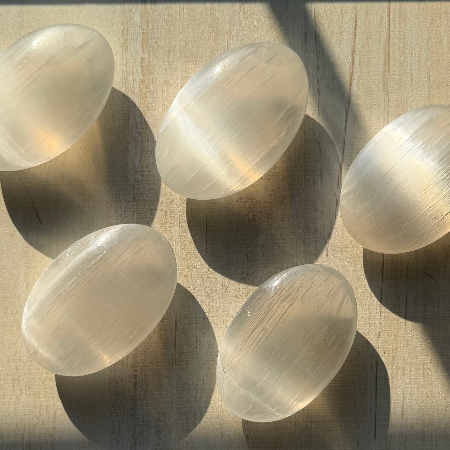 Selenite Palm Stone | Satin Spar | Selenite Crystal