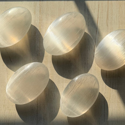 Selenite Palm Stone | Satin Spar | Selenite Crystal