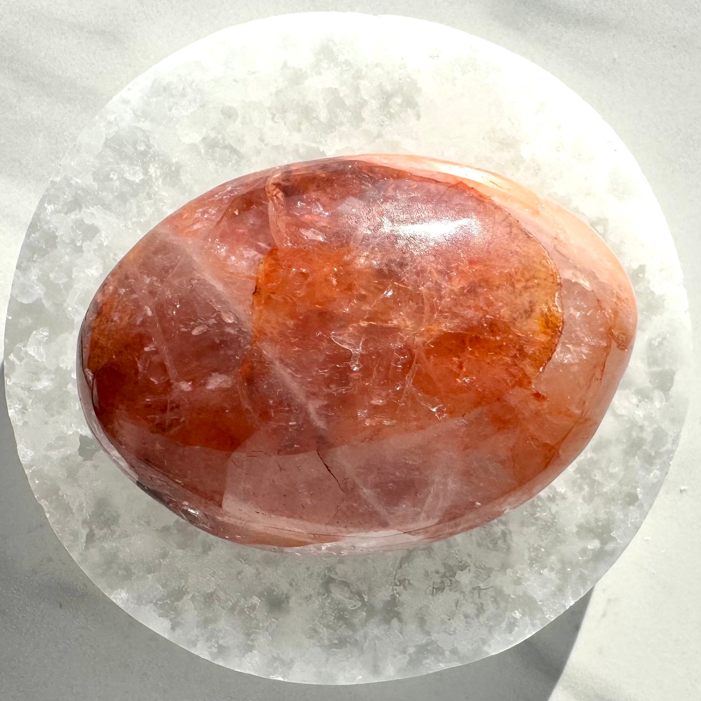 Fire Quartz Palm Stone E
