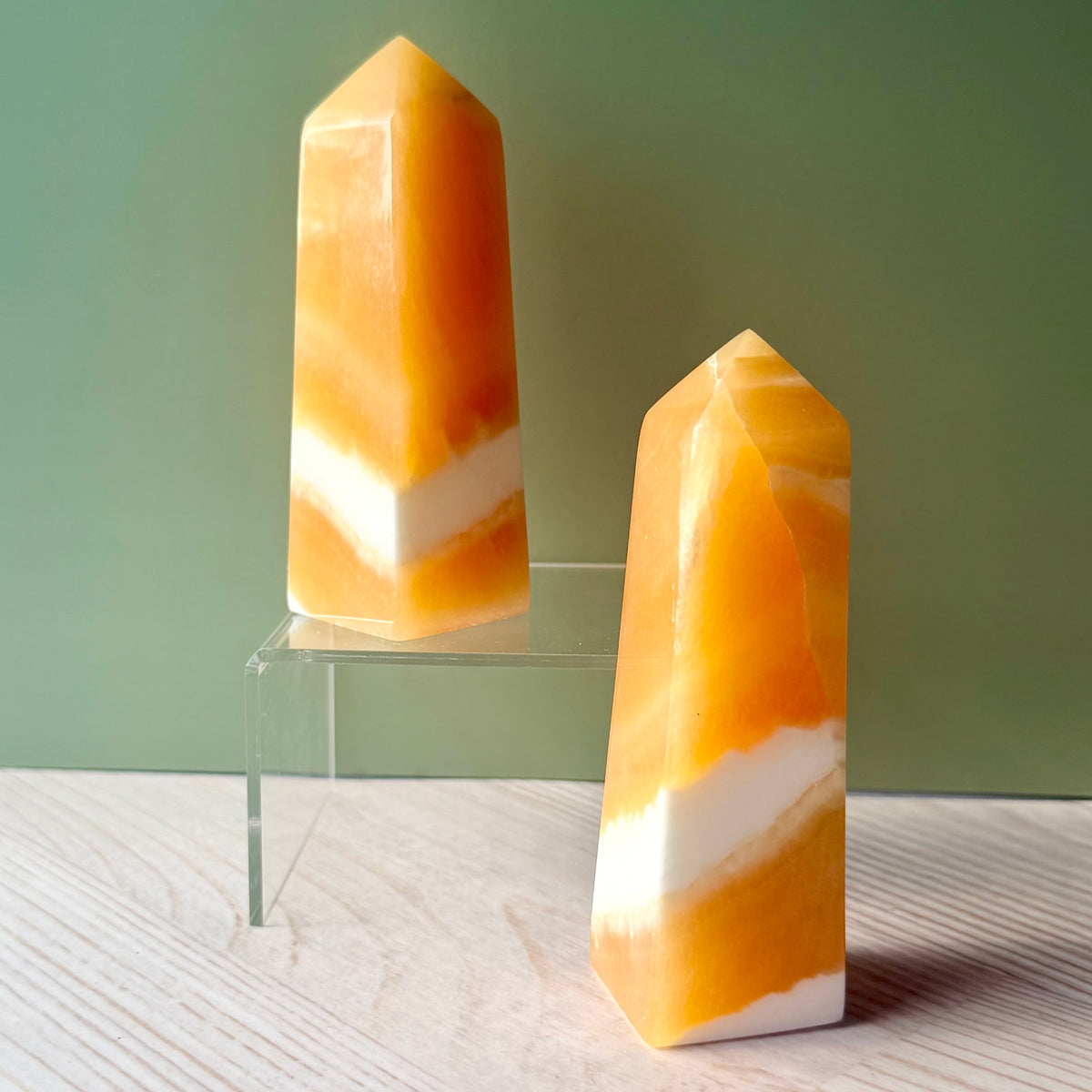 Orange Calcite Tower – Vibrant Crystal for Energy & Creativity