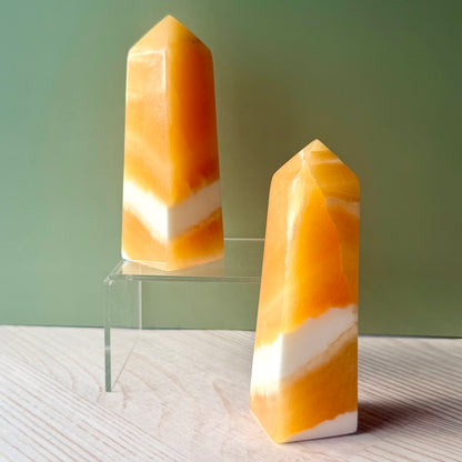 Orange Calcite Tower – Vibrant Crystal for Energy & Creativity