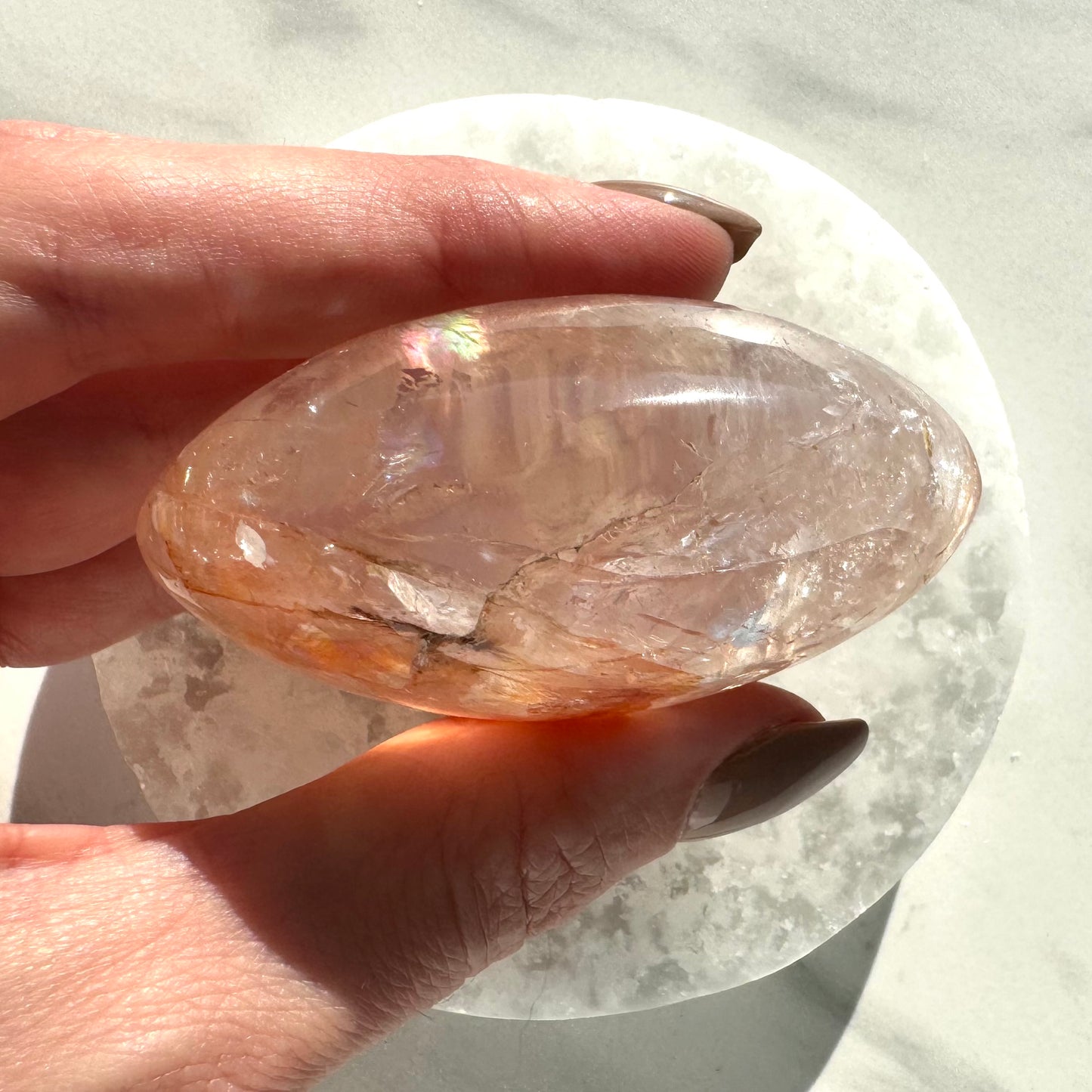 Fire Quartz Palm Stone B