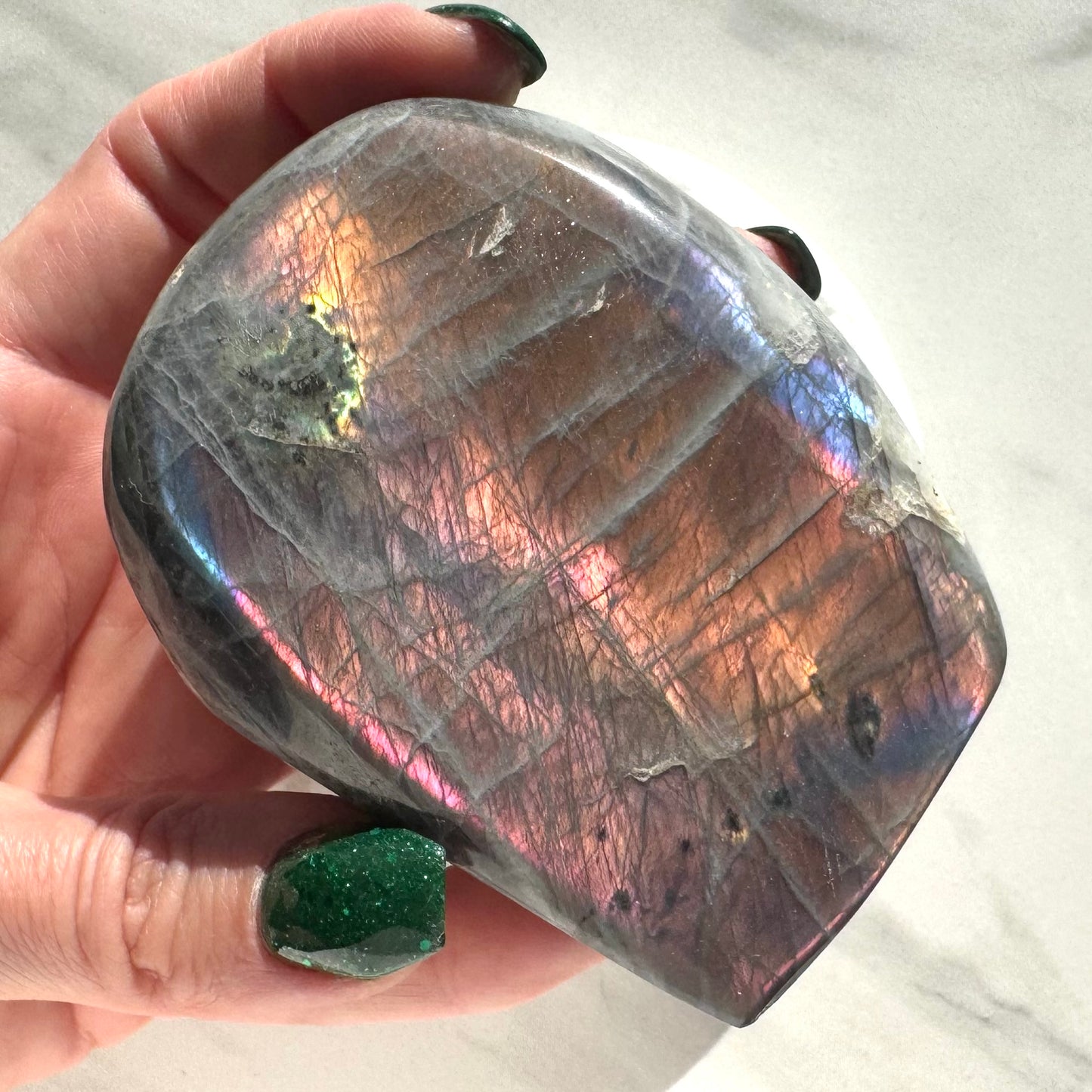 Gorgeous Sunset Flash Labradorite Freeform