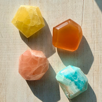 Calcite Freeform | Honey Calcite | Lemon Calcite | Rose Calcite | Caribbean Calcite