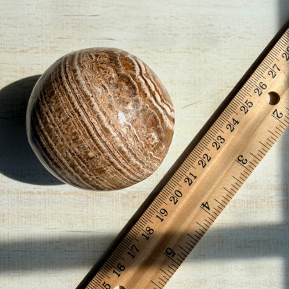 Aragonite Sphere - Brown | Natural Crystal Sphere | Option B