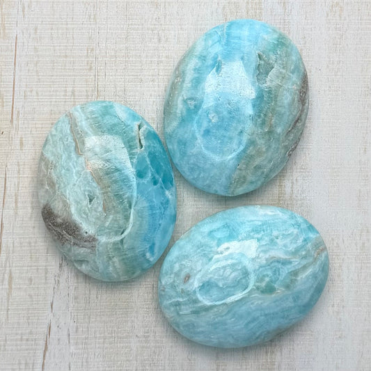 Caribbean Calcite Palm Stone | Caribbean Blue Calcite | Calcite Crystal